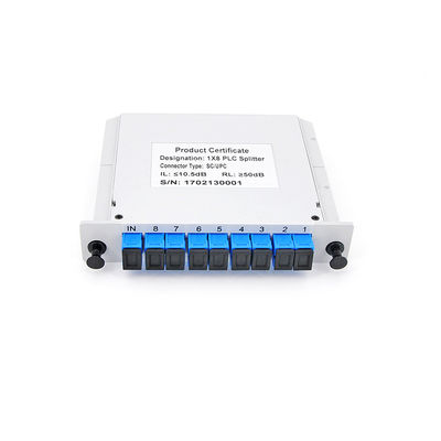 カセット カードGpon 1x8の光学ディバイダーUPCのコネクター低いPDL